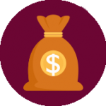 Cartoon Money Bag Icon