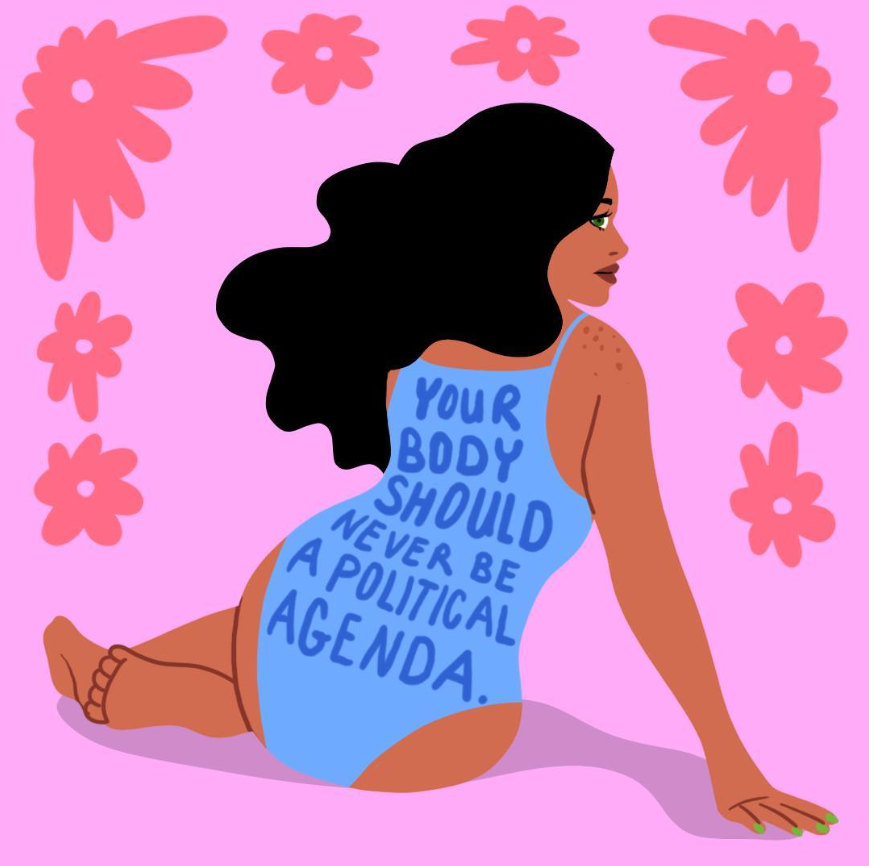 Planned Parenthood Instagram Image that says "Your body should never be a political agenda."