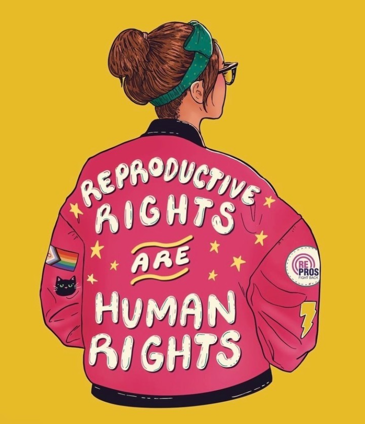 Planned Parenthood instagram picture that says "Reproductive rights are human rights"